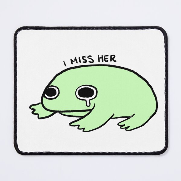 Item preview, I Miss Her | Cute Green Frog designed and sold by iristocat.