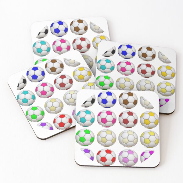 Item preview, Soccer Balls Multiple Colors Circle designed and sold by HatzicTshirts.