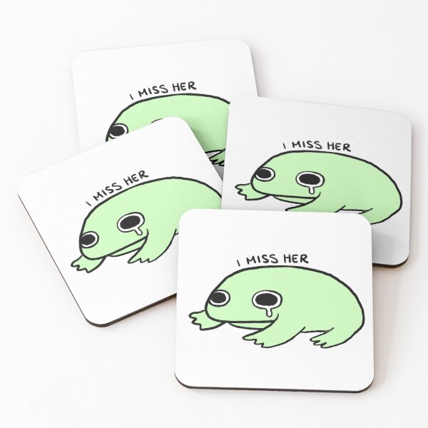 Item preview, I Miss Her | Cute Green Frog designed and sold by iristocat.