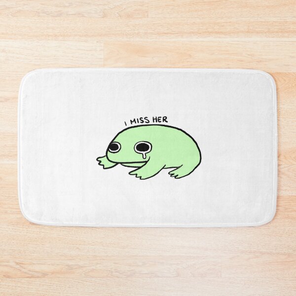 Item preview, I Miss Her | Cute Green Frog designed and sold by iristocat.