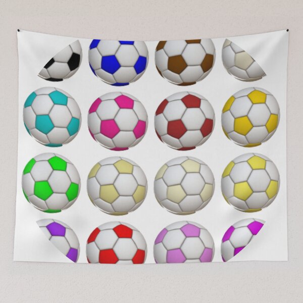 Item preview, Soccer Balls Multiple Colors Circle designed and sold by HatzicTshirts.