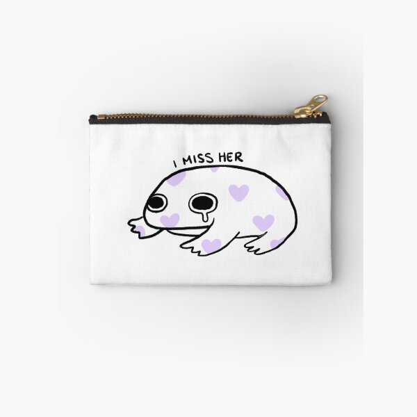 Item preview, I Miss Her | White Frog with Purple Hearts designed and sold by iristocat.