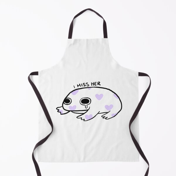 Item preview, I Miss Her | White Frog with Purple Hearts designed and sold by iristocat.