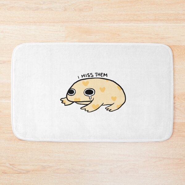 Item preview, I Miss Them | Yellow Cheese Frog with Orange Hearts designed and sold by iristocat.