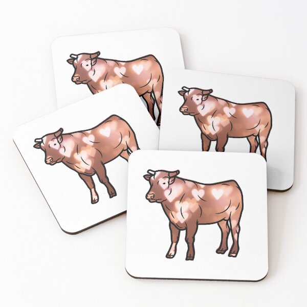 Item preview, Brown hearts Andorra Cattle Cow silhouette sticker designed and sold by FarmsteadAcers.