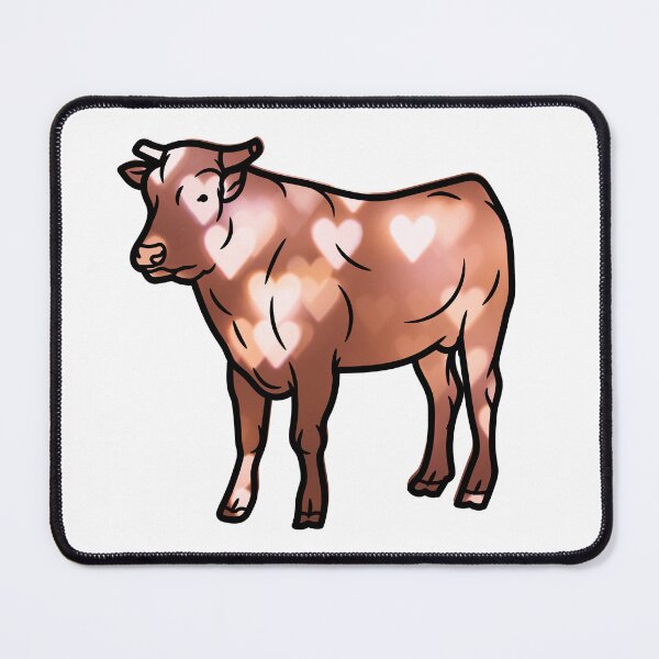 Item preview, Brown hearts Andorra Cattle Cow silhouette sticker designed and sold by FarmsteadAcers.