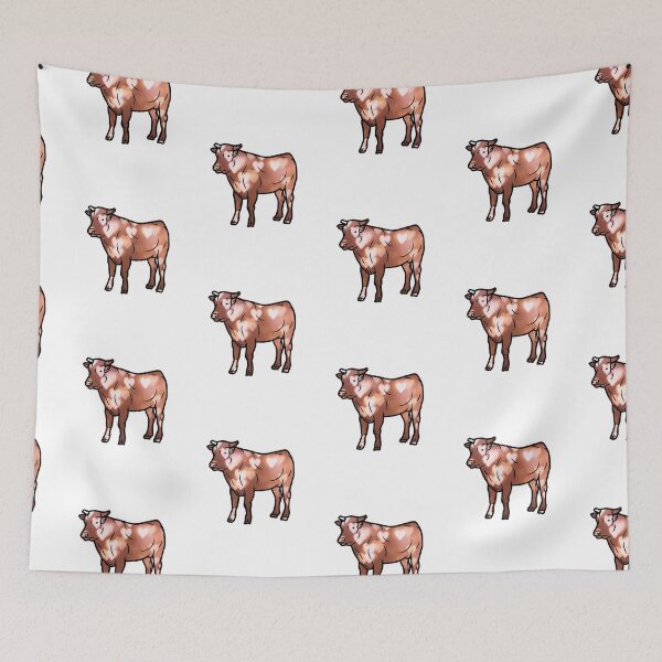 Item preview, Vinilo decorativo silueta vaca Ganado Andorra Corazones marrones designed and sold by FarmsteadAcers.