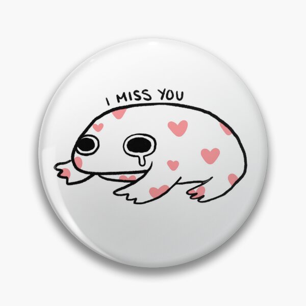 Item preview, I Miss You | Crying White Frog with Reddish Hearts designed and sold by iristocat.