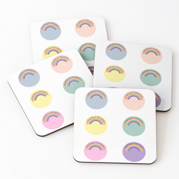 Item preview, cute meaningless existence rainbow sticker pack designed and sold by seapeachy.