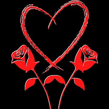 Artwork thumbnail, Roses With Heart by DEDDesign