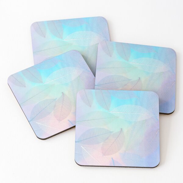 Item preview, Pastel Pink and Blue Leaves designed and sold by HellbenderCo.