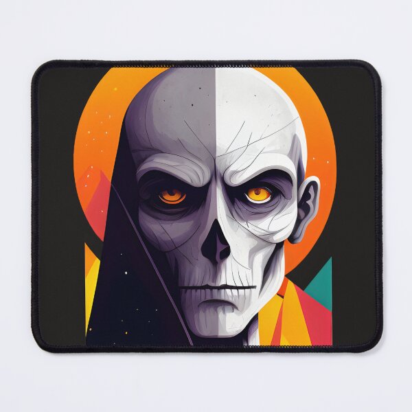 Item preview, A skeleton with orange eyes designed and sold by Warehouse46.