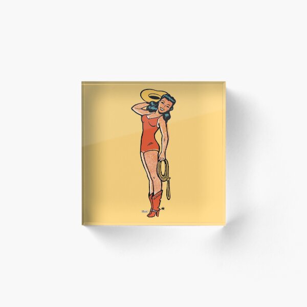 Cowboy's Sweetheart Acrylic Block