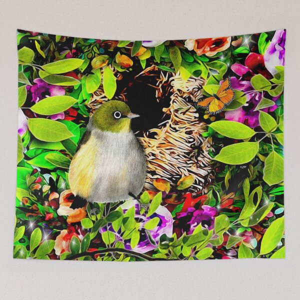 Item preview, Cute Bird and Nest. Silvereye designed and sold by KC Morcom.