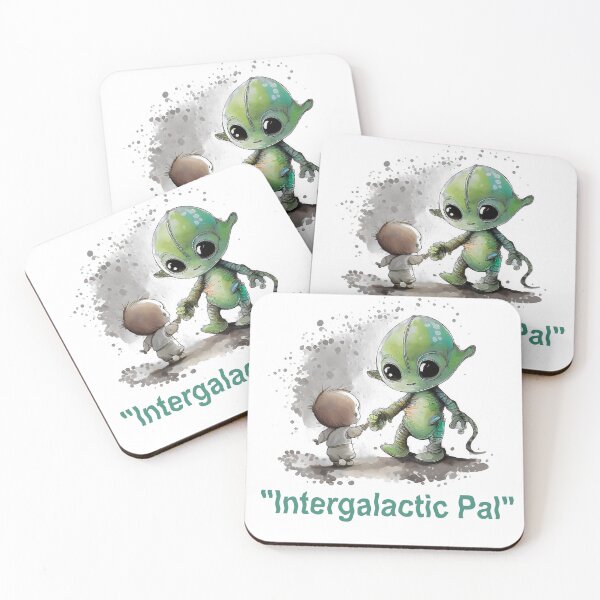 Item preview, "Galactic friends" Artificial Intelligence Funny Cute Cartoon for gifts designed and sold by The Commitment.