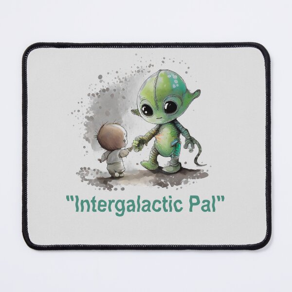 Item preview, "Galactic friends" Artificial Intelligence Funny Cute Cartoon for gifts designed and sold by The Commitment.