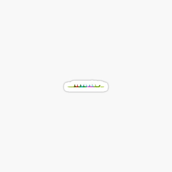 Colorful Eighth Rowing Boat Sticker