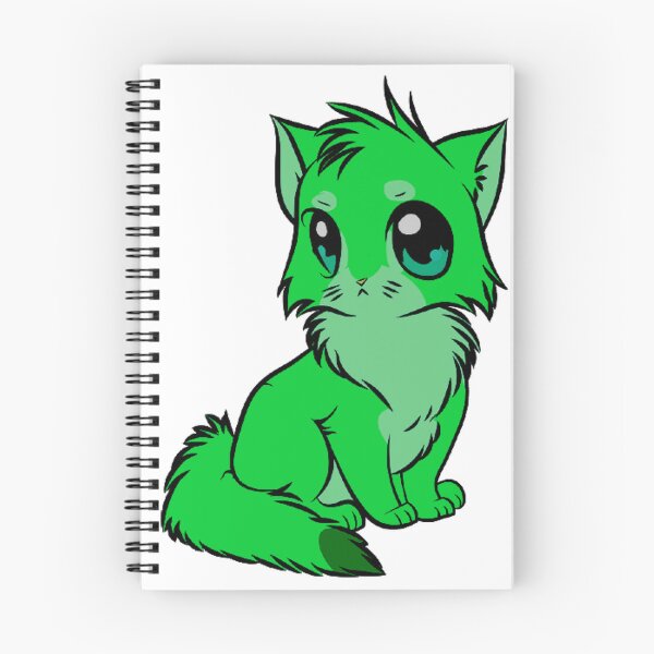 Artikelvorschau, Niedliche grüne Cartoon-Katze entworfen und verkauft von Healio2.
