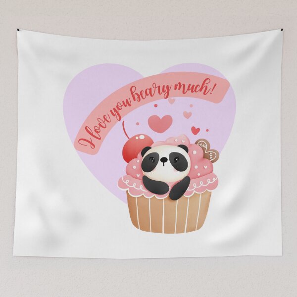 Item preview, Love You Beary Much! Panda Bear Valentine designed and sold by Fhfarms.