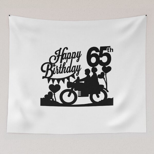 Item preview, 65th Birthday T-Shirt, Happy Birthday T-shirt, motorcycle classic couple theme, Birthday Gift, Design for Man and Ladies ,Boy and Girl ,Classic T-Shirt Gift designed and sold by sixday 7day.