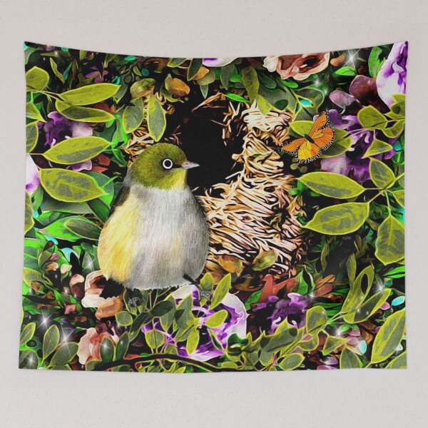 Item preview, Cute Bird and Nest. Silvereye designed and sold by KC Morcom.
