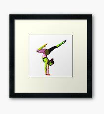 Colorful Yoga Woman Framed Print
