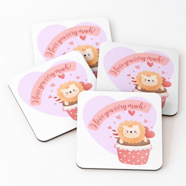 Item preview, Love You Very Much! Lion Valentine designed and sold by Fhfarms.
