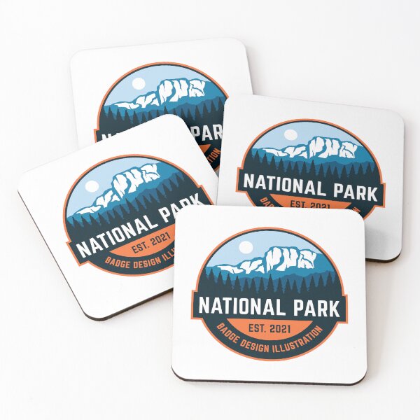 Item preview, National park badge mountain patch Sticker designed and sold by wafizimamul.