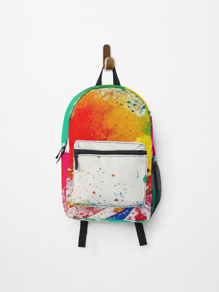 Thumbnail 1 of 3, Backpack, Abstract Paint Splatter designed and sold by calibrit.