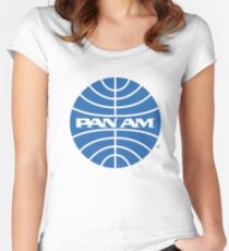 Pan Am Tshirt - Deaktivierte Fluggesellschaft Logo - Airline Memorabilia - Retro Firmenlogo - Retro Tshirt Tailliertes Rundhals-Shirt
