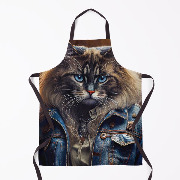 Item preview, Ragdoll Cat Breed Portrait wears a leather jacket designed and sold by Nalaxation.