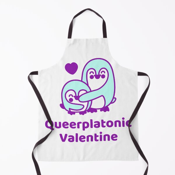 Item preview, Queerplatonic Valentine + Penguins (Purple/Aqua) designed and sold by JoyofFriendship.