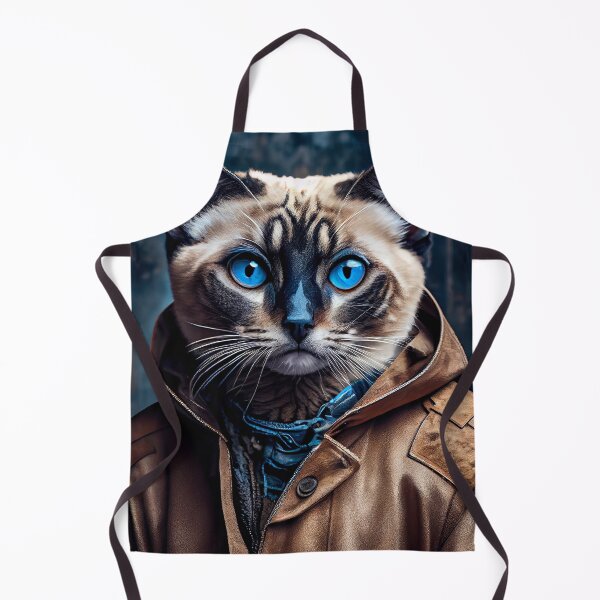 Item preview, Snowshoe Cat Breed Portrait wears a leather jacket designed and sold by Nalaxation.