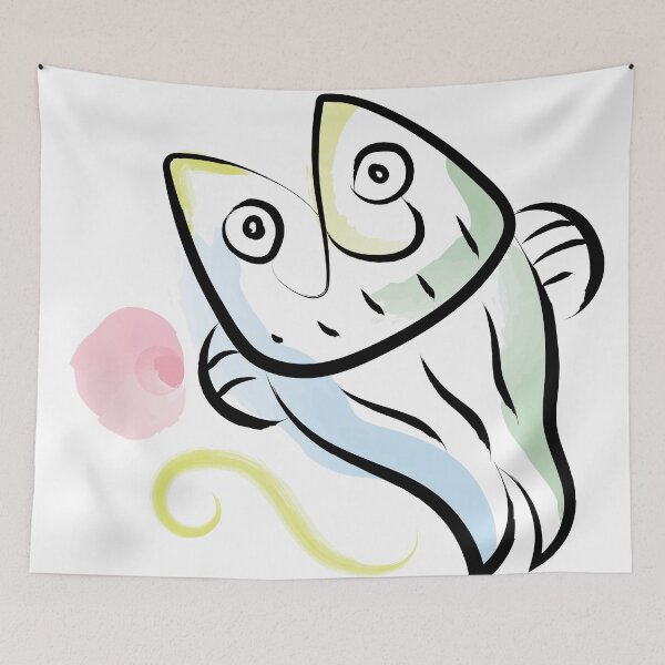 Item preview, fishCAT bailando sobre el sol - un gato y un pez designed and sold by metadorcreative.