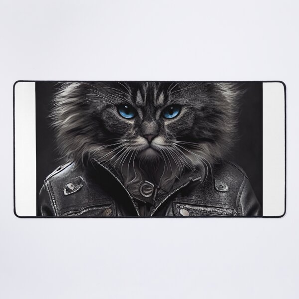 Item preview, Sokoke Cat Breed Portrait wears a leather jacket designed and sold by Nalaxation.