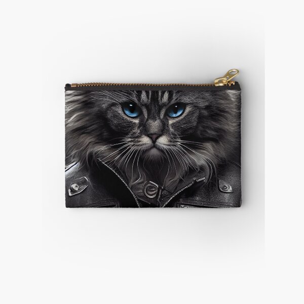Item preview, Sokoke Cat Breed Portrait wears a leather jacket designed and sold by Nalaxation.