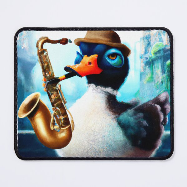 Item preview, Oboe Duck , Duck with Oboe , Oil Painting designed and sold by Color-Me-Blue.