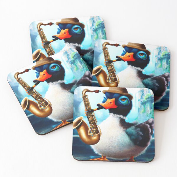 Item preview, Oboe Duck , Duck with Oboe , Oil Painting designed and sold by Color-Me-Blue.