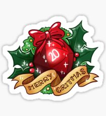 d20 - Merry Critmas Sticker