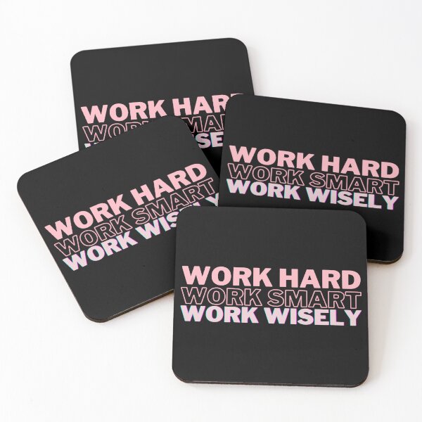 Item preview, Work Hard, Smart, and Wisely (Pink) designed and sold by Bamb00s.