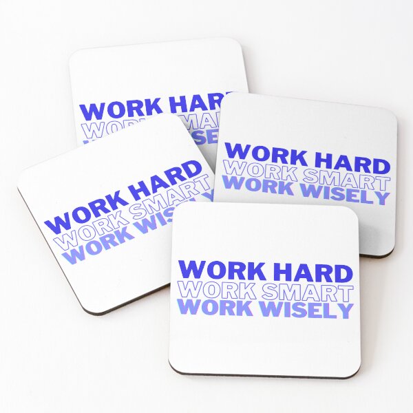 Item preview, Work Hard, Smart, and Wisely (Blue) designed and sold by Bamb00s.