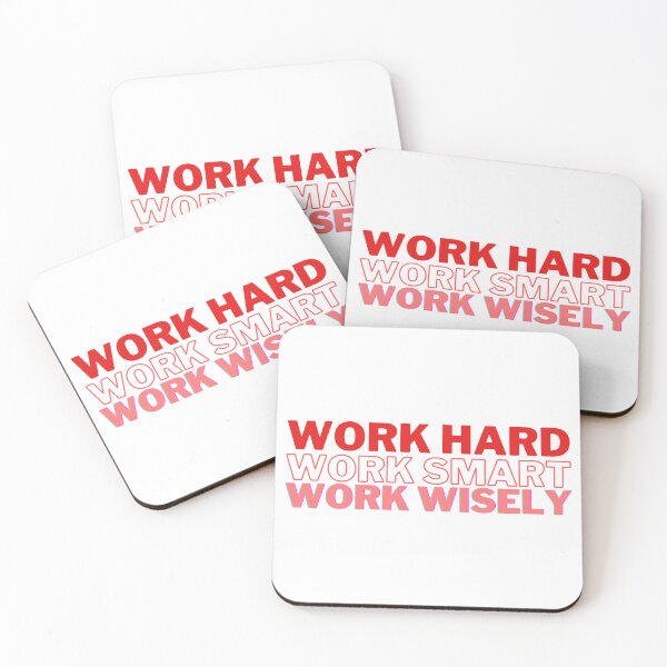 Item preview, Work Hard, Smart, and Wisely (Red) designed and sold by Bamb00s.