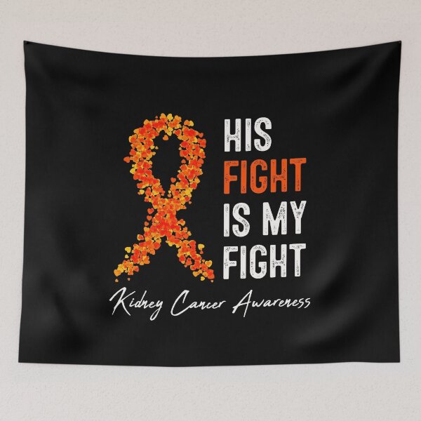 Item preview, His Fight Is My Fight Kidney Cancer Orange Ribbon designed and sold by RosannaArt.
