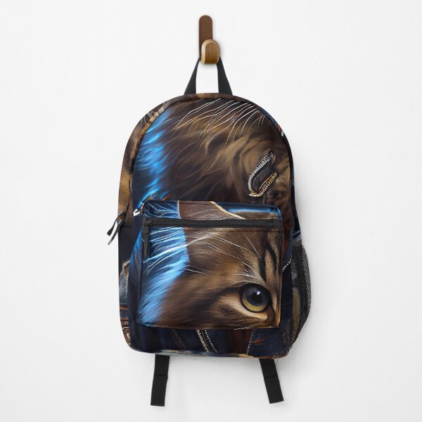 Item preview, Siberian Cat Breed Portrait wears a leather jacket designed and sold by Nalaxation.