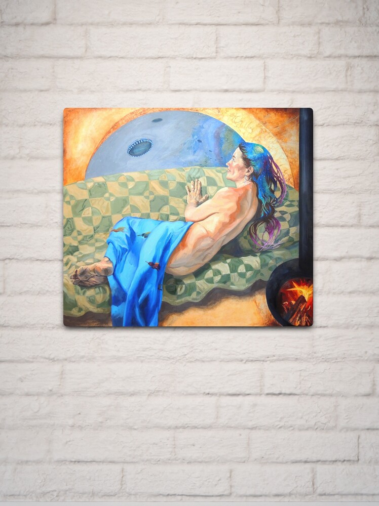 Thumbnail 2 of 4, Metal Print, Welcoming the Golden Age designed and sold by BlueStarseed.