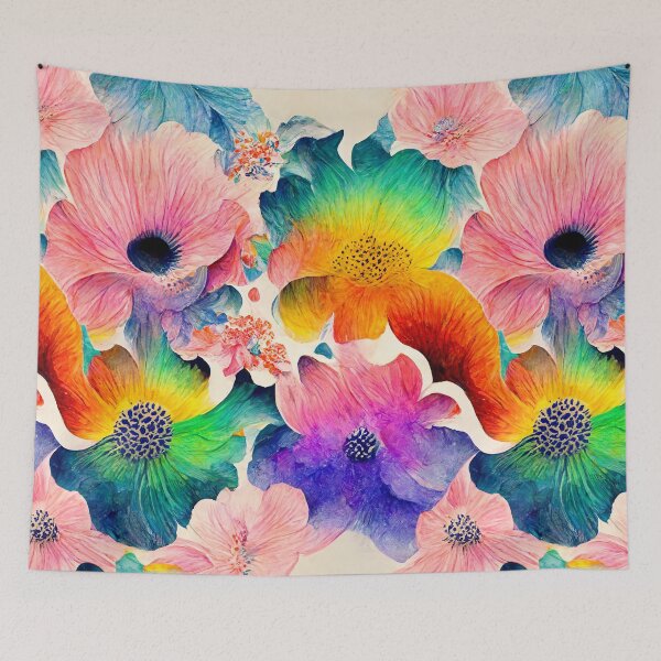 Item preview, Psychedelic floral pattern (1/4) designed and sold by sabantha.