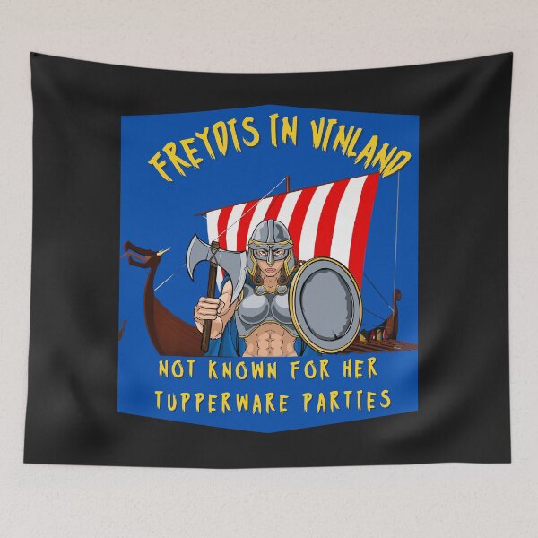 Item preview, FREYDIS THE VIKING Shield Maiden, a KNARR and No Tupperware parties - T-Shirt  designed and sold by VinlandFashion.