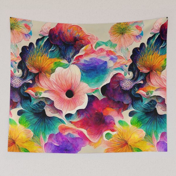 Item preview, Psychedelic floral pattern (3/4) designed and sold by sabantha.