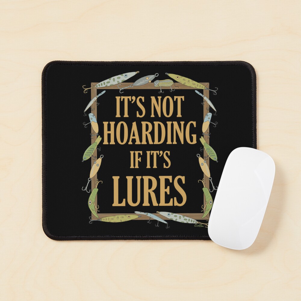 It's Not Hoarding if it's Lures - Funny Fishing Lure Design - Fishing Lures  Border - Black | Canvas Print