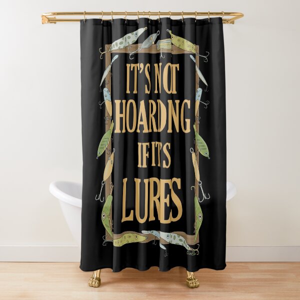 Vintage Fishing Lures Shower Curtain by Roleen Senic - Pixels